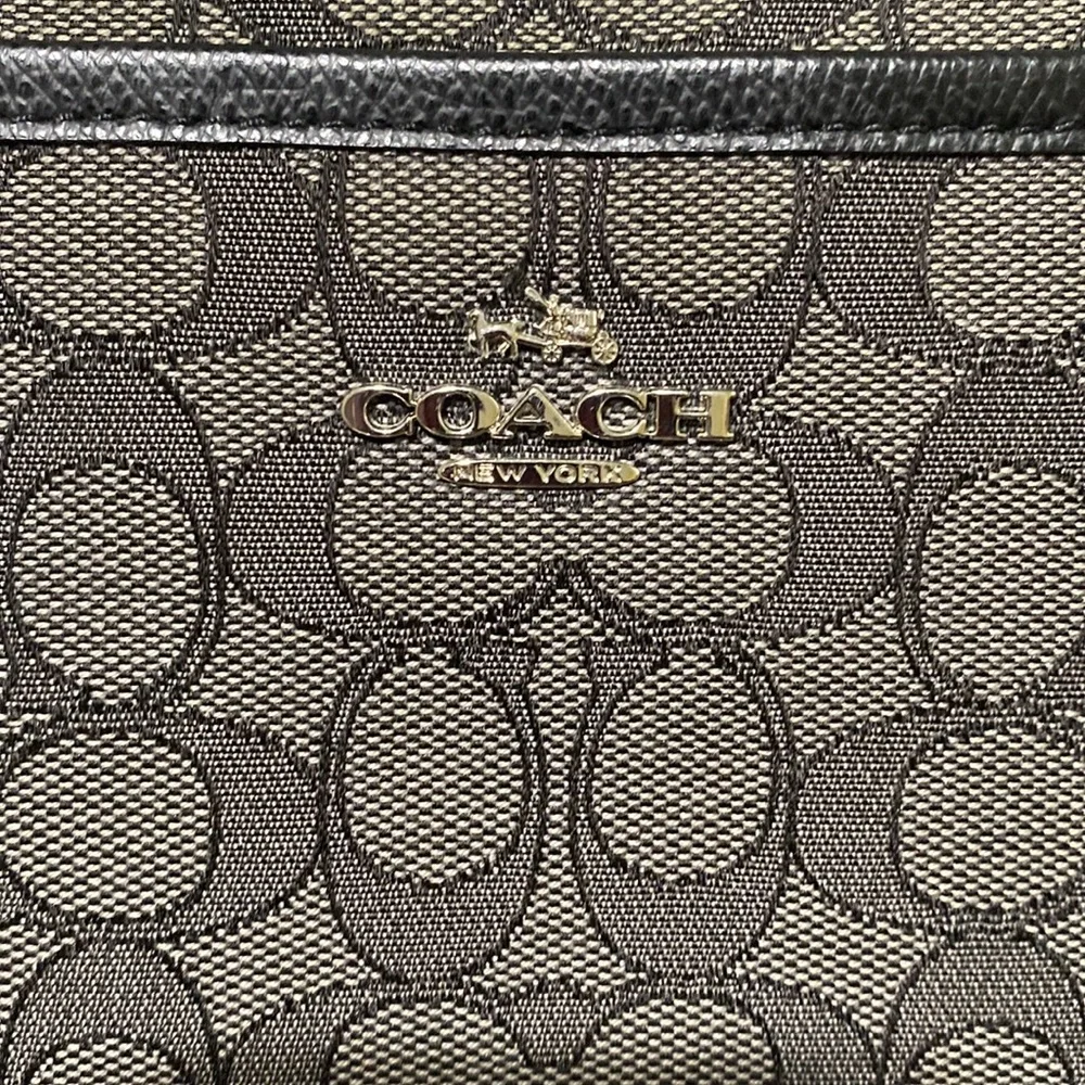 Coach Signature Print Canvas File Bag - Picture 5 of 7
